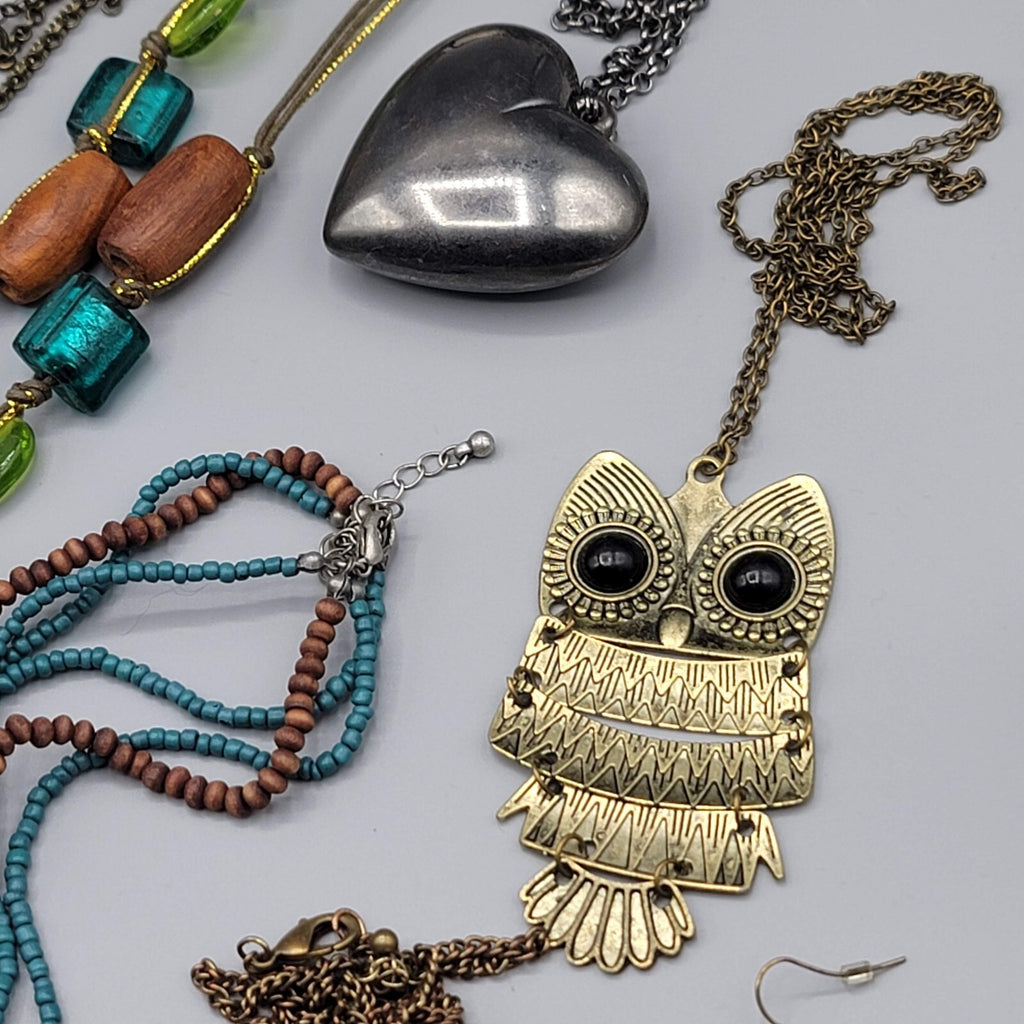 Colorful Jewelry Lot Necklaces Bracelets Earrings 38 pcs ALL WEARABLE or RESALE