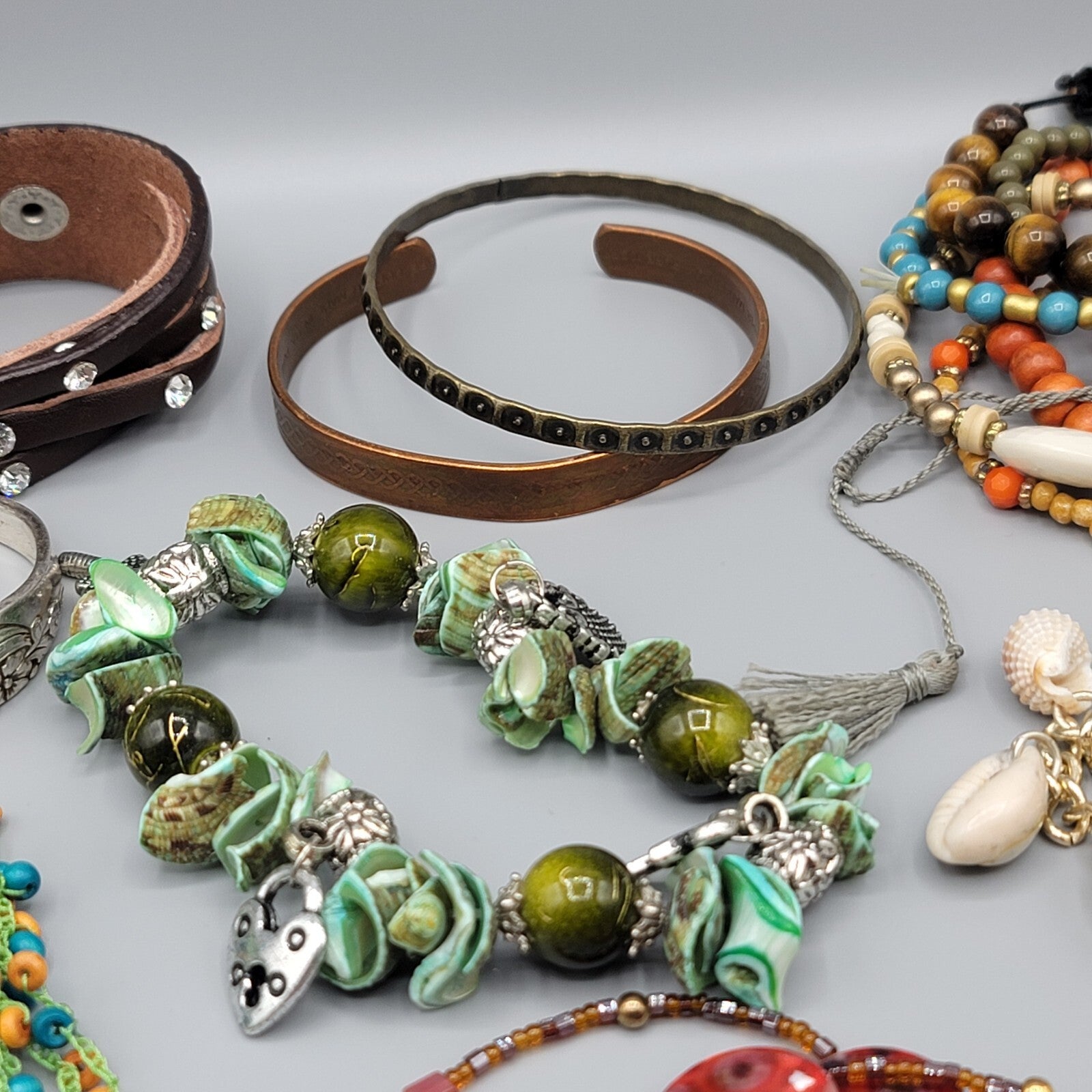 Colorful Jewelry Lot Necklaces Bracelets Beads 27 pcs All Wearble in Good Condit