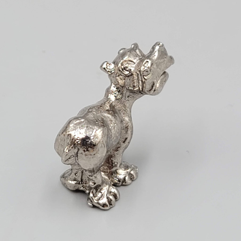 Mini Hippo Figurine Tiny Animal Sculpture Miniature Solid Pewter 1 in