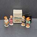 Vintage House of Lloyd Ceramic 4 COUNTRY KIDS Children Christmas Village