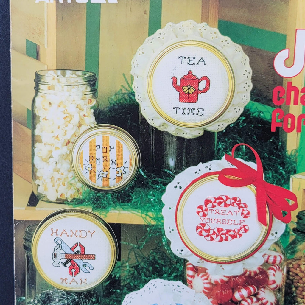 Various Charted Cross Stitch Patterns for Jar Lids Leaflet 211 Lorenzo Petroff