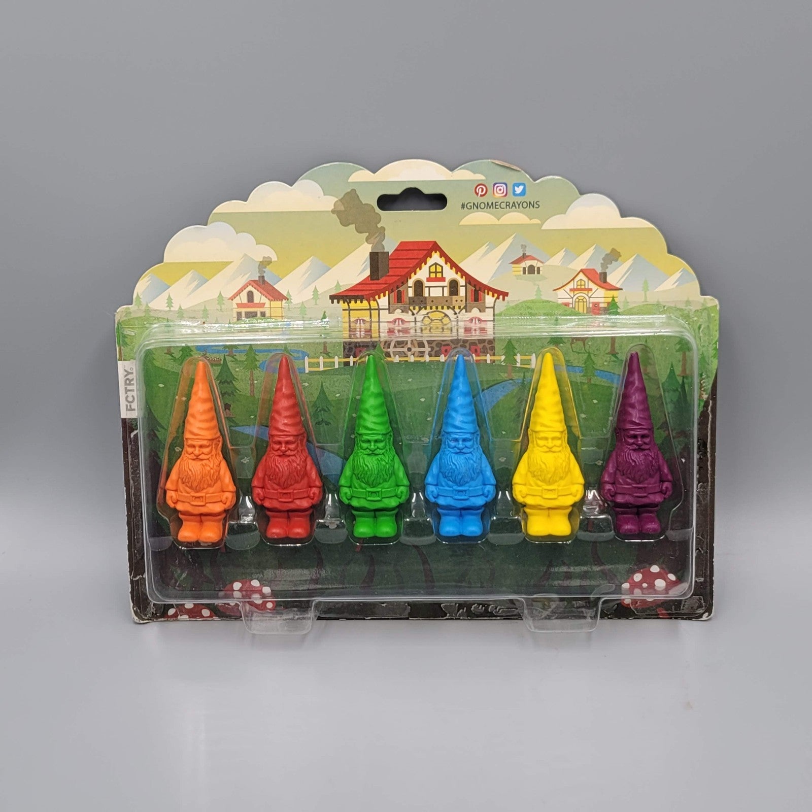 Set Of 6 Bavarian Gnome Crayons Jailbreak Toys By FCTRY Super Cute New In Pkg