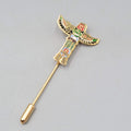 Vintage Enamel Nile Seattle Shriners Totem Pole Hat Lapel Stick Pin 2.5"