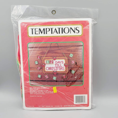 1993 Temptations Count Down To Christmas Advent Calendar Cross Stitch Kit 4234