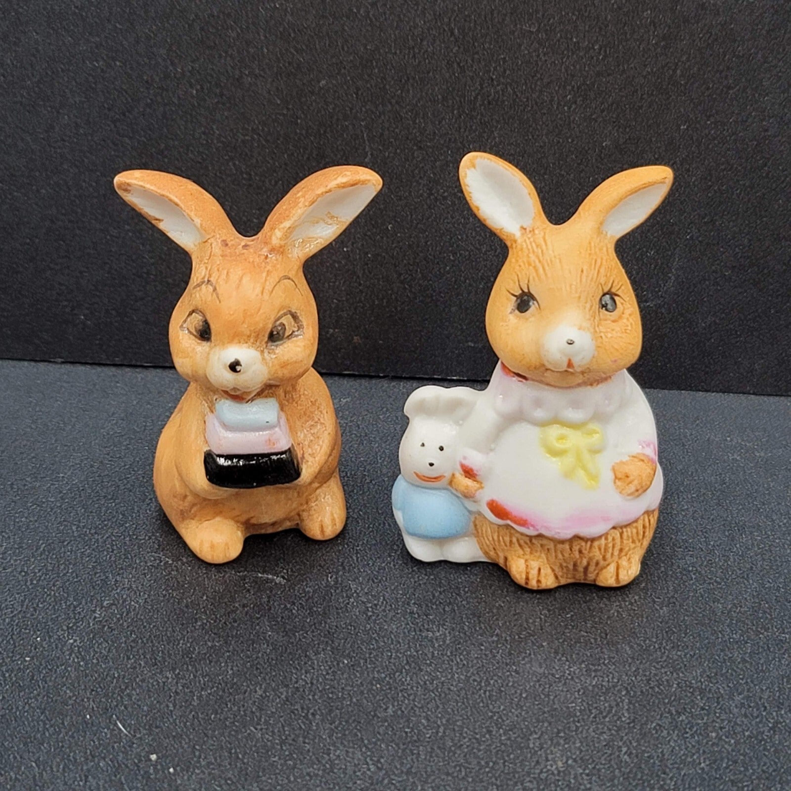 Vintage Midwest Of Cannon Falls Miniature Bunny Rabbit Pair Easter Spring