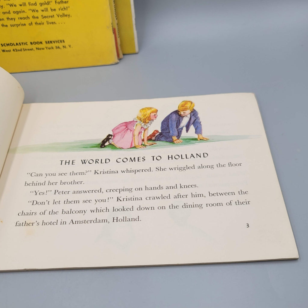 Vintage Childrens Book Lot Scholastic MCM Animal Detective Paper Playbook etc