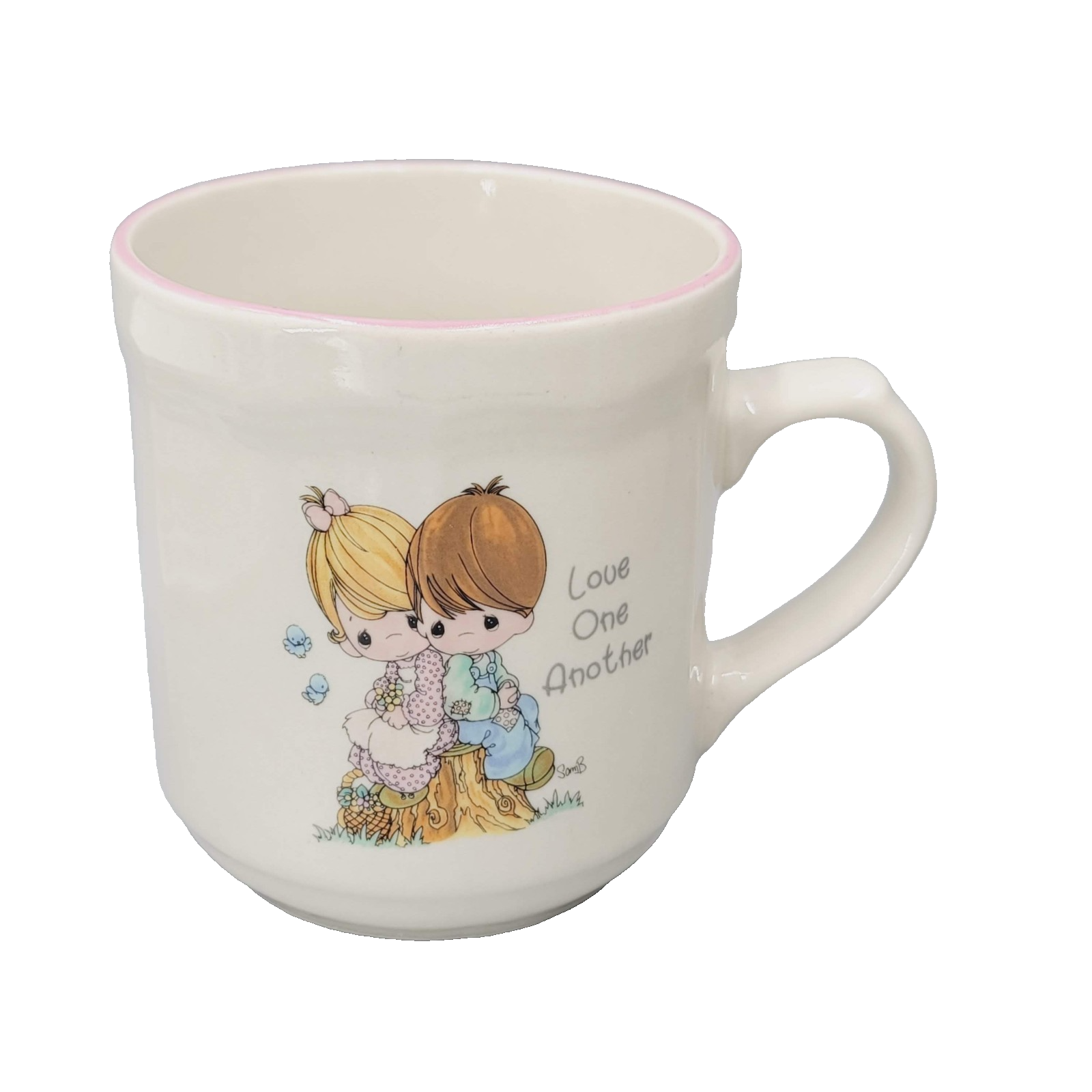 Vintage Precious Moments Love One Another Coffee Mug Cup 12 oz 1994