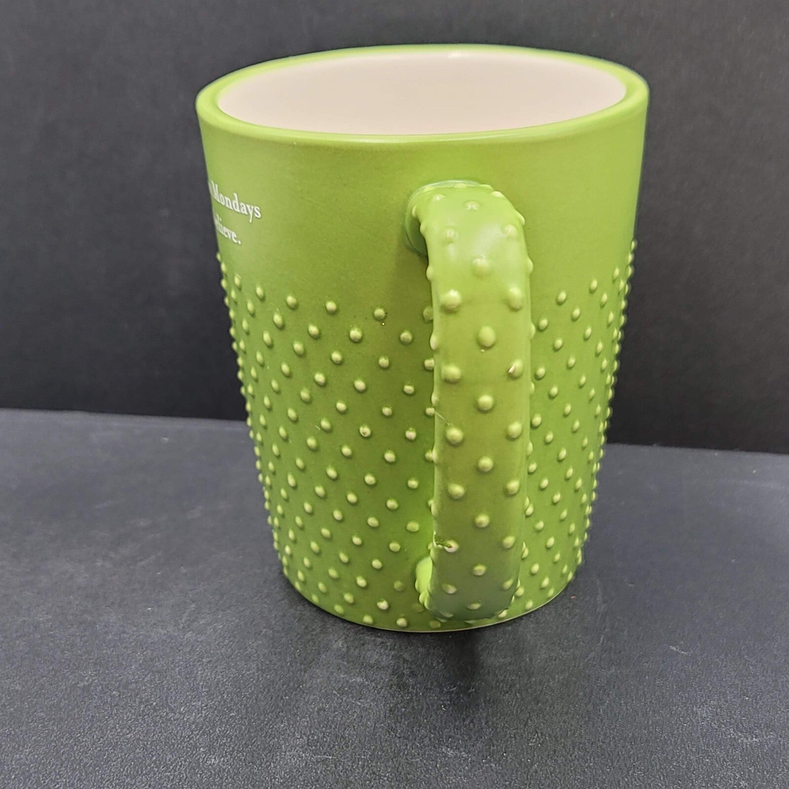 HALLMARK COFFEE MUG Life is better than Mondays would have us believe 12oz Green