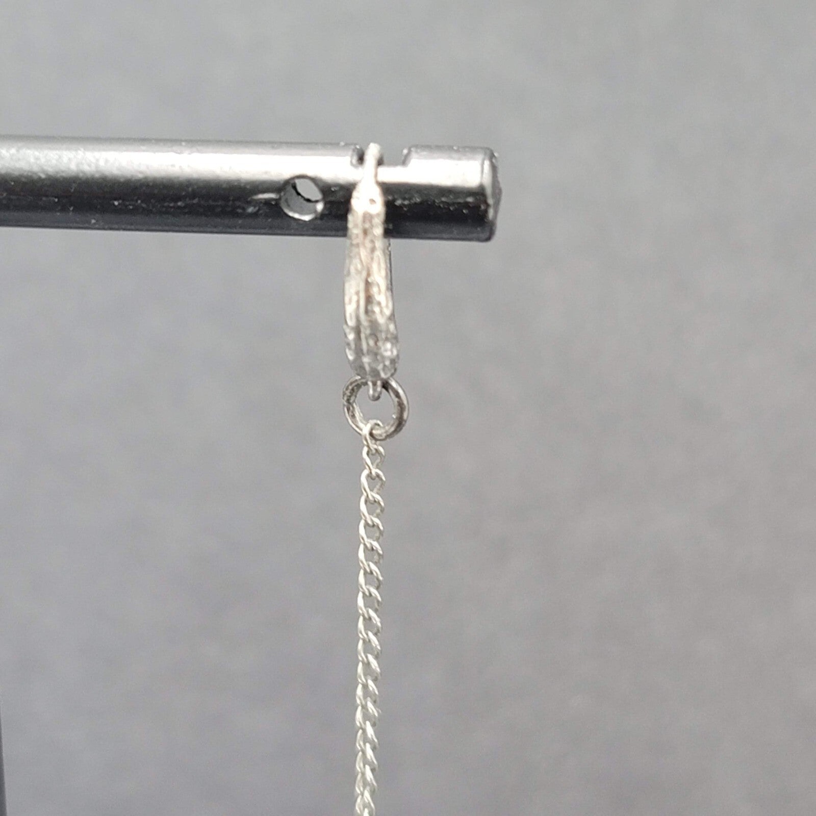 Pierced Earrings Gun Metal Black Glass Faceted Teardrop Bead Dangle Chain 2.5"