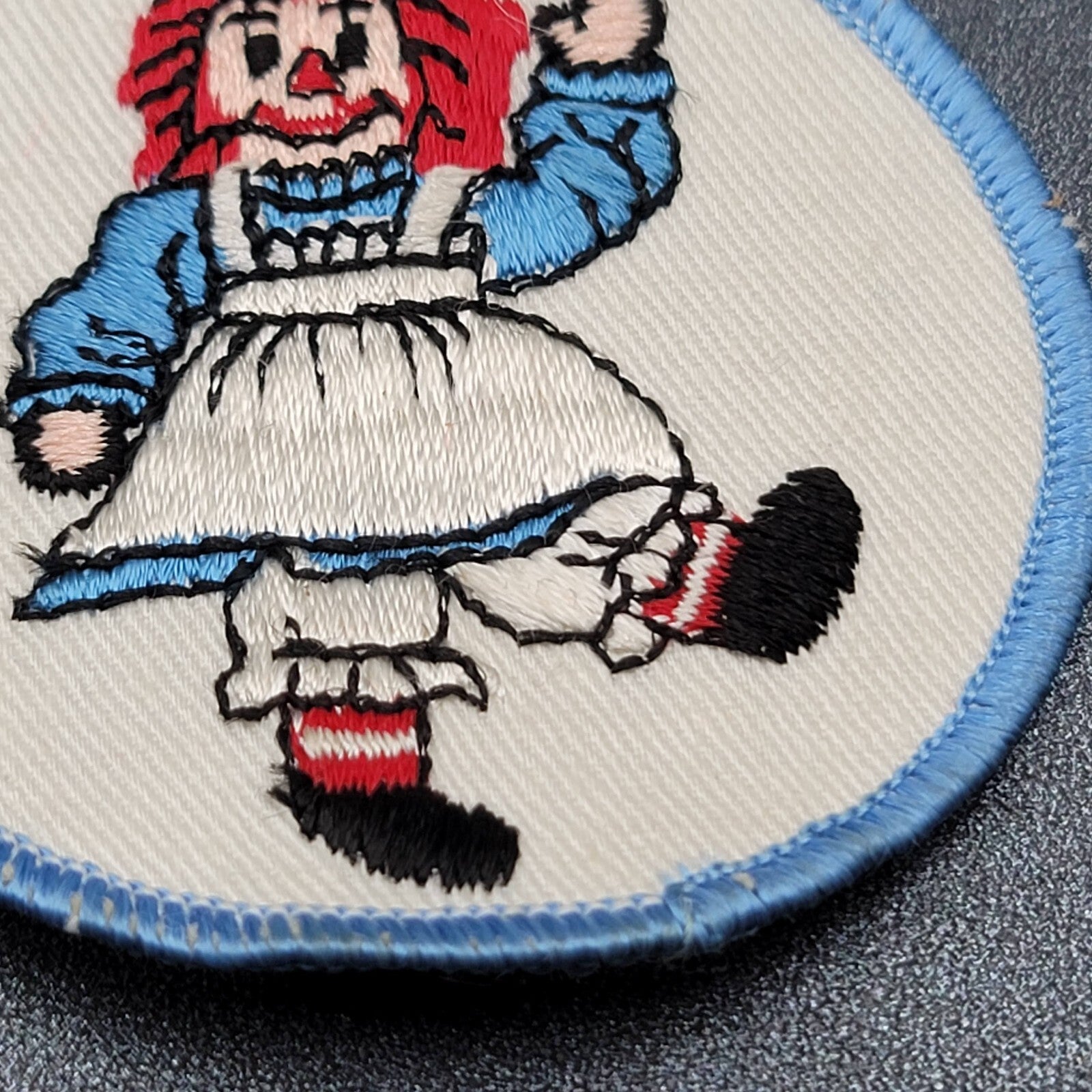 Vintage Raggedy Ann Doll Patch Circle 2 7/8" Annabelle