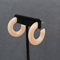 Pierced Earrings Lightweight Acrylic Marbled Round Hoops 1.25"