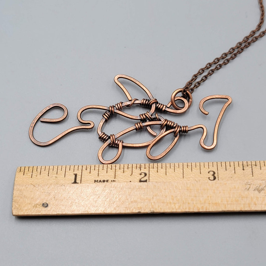 Hammerhead Shark Pendant Necklace Copper tone 24"