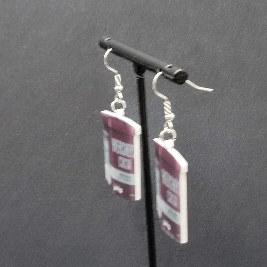 Pierced Earrings Hersheys Cocoa Acrylic Dangle 1.25"