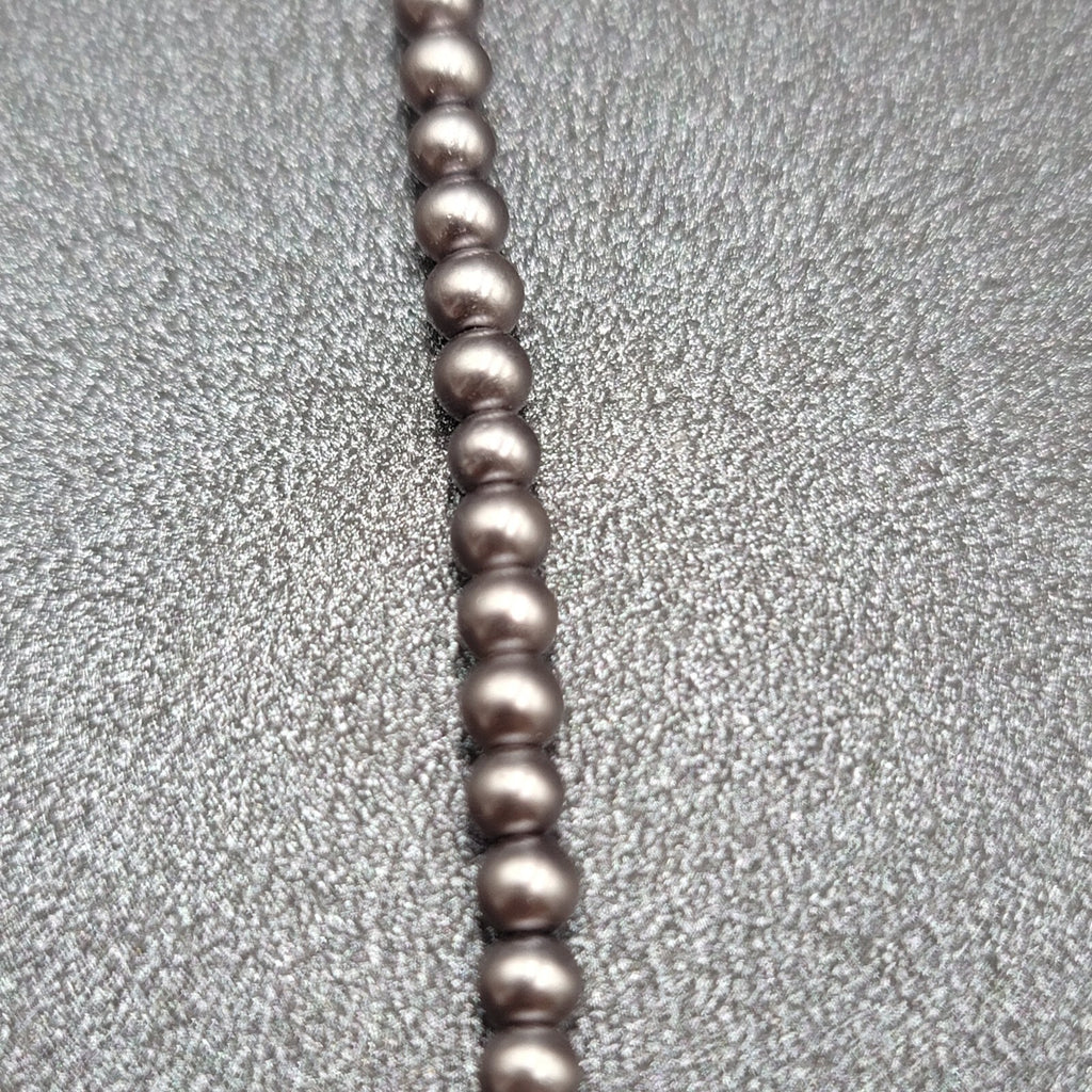 Tommy Hilfiger Necklace Small Dainty Gray Bead Signed 16"