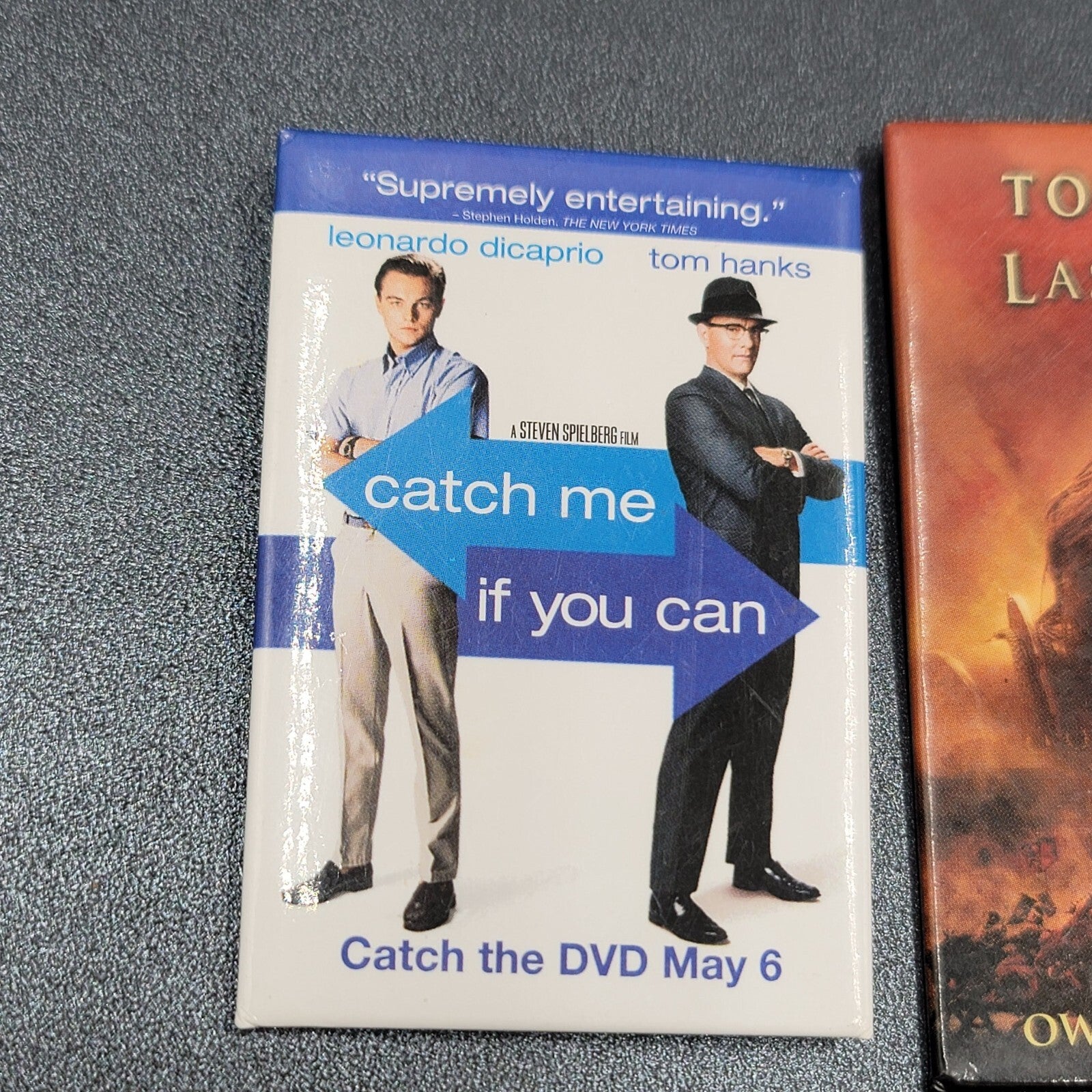 Vintage Lot Movie Promo Pin Back Buttons Pins Last Samurai Catch Me if You Can