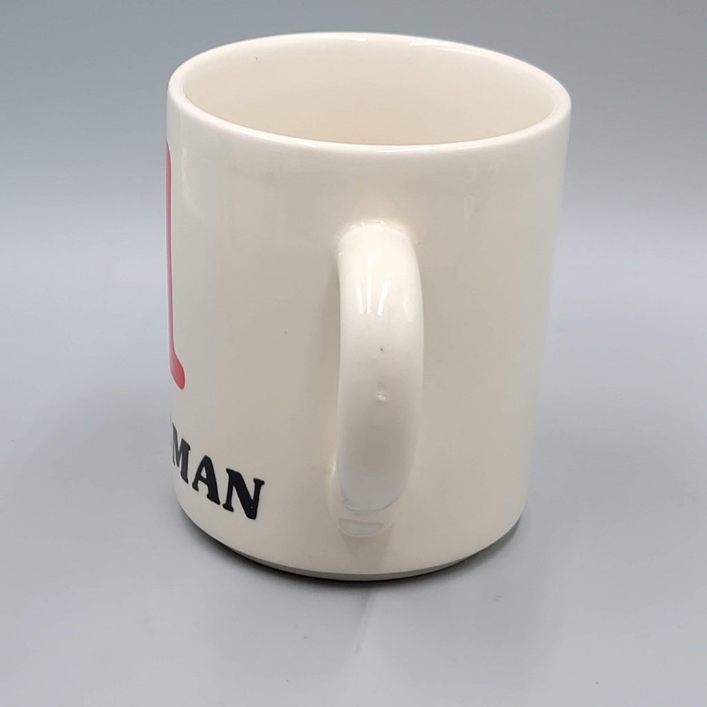 Vintage #1 Salesman Coffee Mug Cup White Red Black Ceramic Made in England