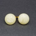 Vintage Clip on Earrings Opaque Swirl Acrylic Dome Drop Stud 3/4"