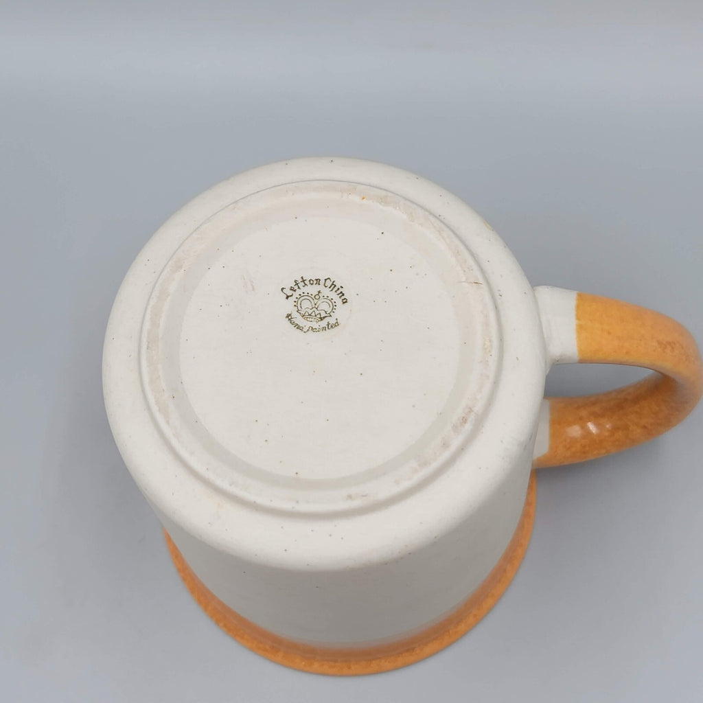 Lefton Coffee Mug Rustic Farm Cows Farmhouse Tea Cup Ceramic Hand Glazed