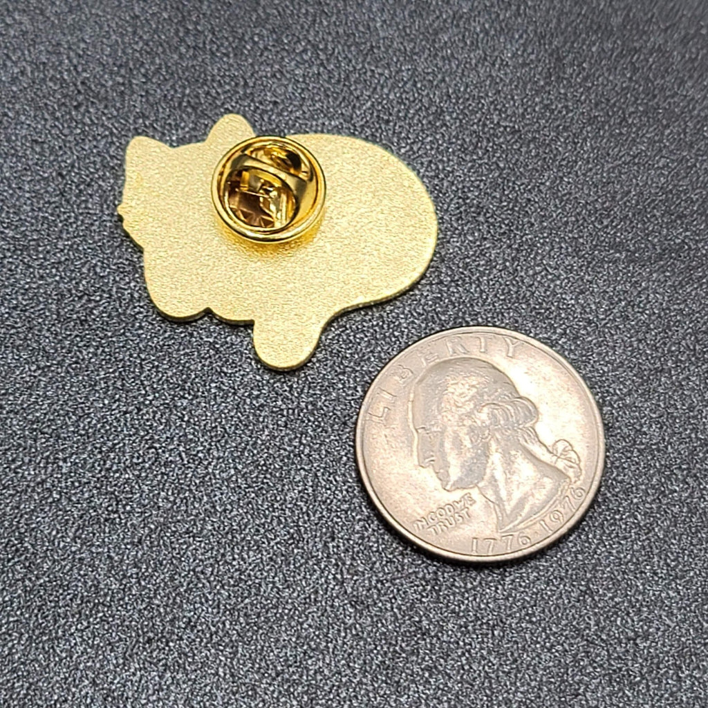 Black Cat Enamel Lapel Hat Pin Dream Clouds Star Moon 1 1/8"
