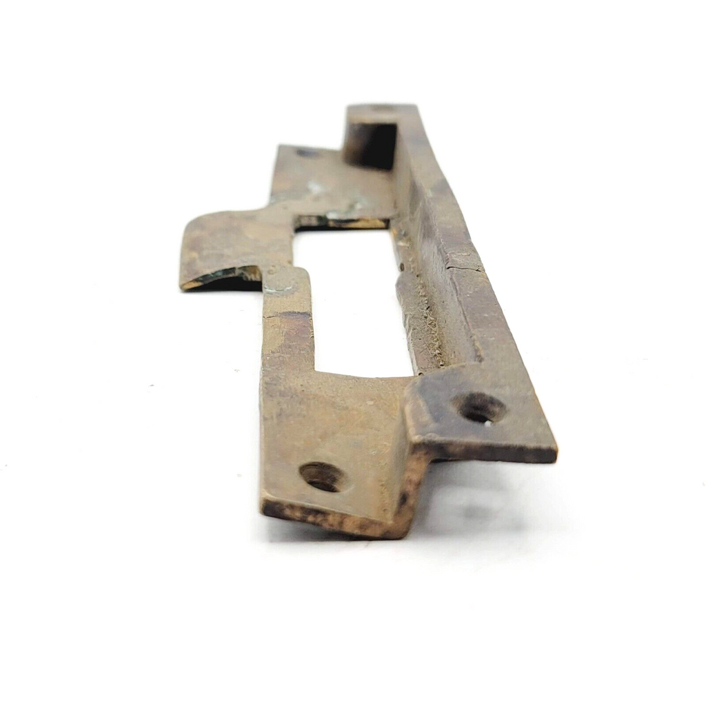 Antique Bronze Exterior Door Strike Plate Mortise Inset 7" x 1 1/2"