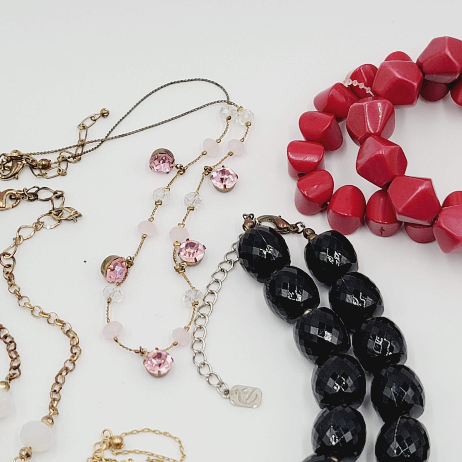 Jewelry Mixed Lot Necklace Bracelets Beaded Stones Glass
