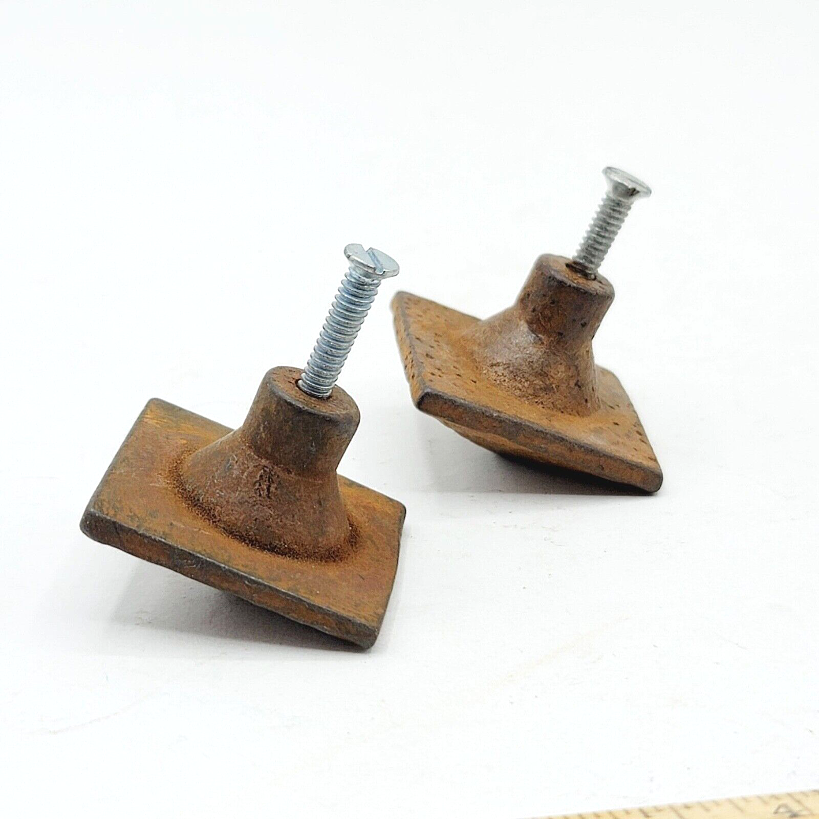 Vintage Cast Iron Drawer Pulls Hardware Ornate Architectural Lot of 2 Matching