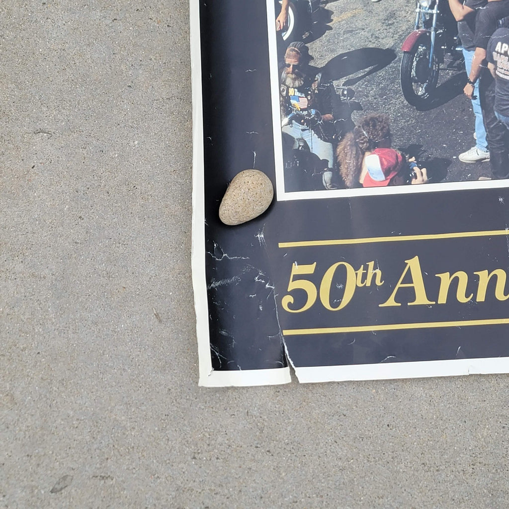 Sturgis Vintage Collectible Poster 1990 50th Anniversary LARGE 5' x 3.5'