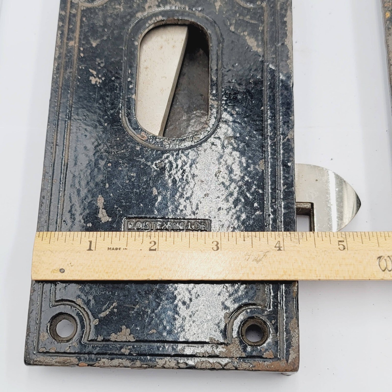 Vintage FC Stearns Mortise Lock Lot of 2 Door Hardware Salvage Unusual Rare