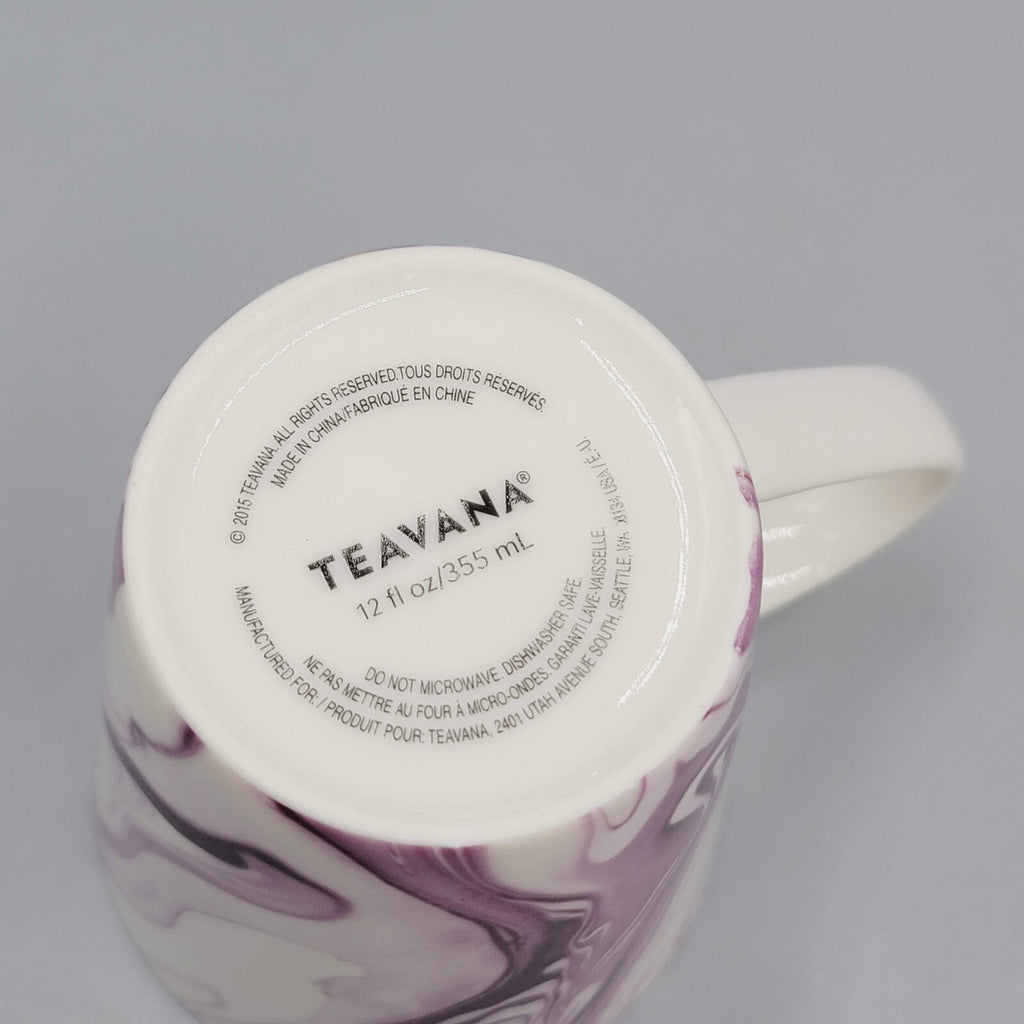 Starbucks Teavana 12 Oz Ceramic Mug Cup Purple Red Swirl 2015 - Excellent cond
