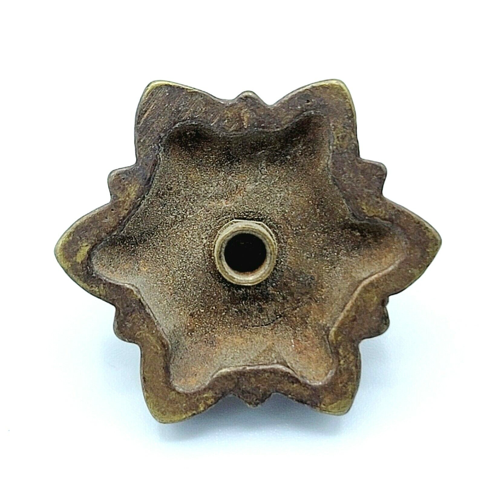 Brass Rosette For Drop Bail Pull Repair SINGLE Salvage Drawer Hardware Reclaim