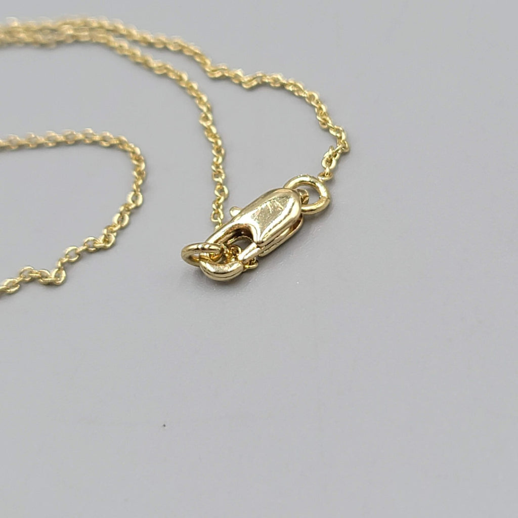 Monogram Letter N Necklace Yellow Gold tone Bar Pendant 18"