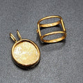JOAN RIVERS Signed Gold Plated Clasp and Pendant Pieces in Good Condition