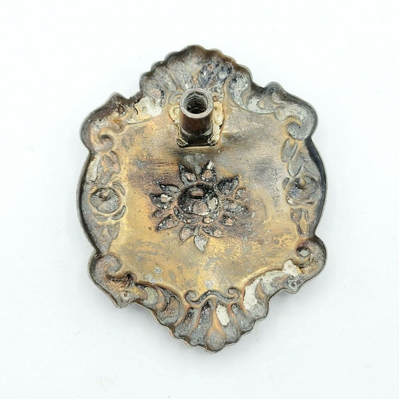 Vintage Steel Drawer Pull Handle Salvage Hardware SINGLE ONLY 2 1/2" x 2". 0014