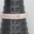 Pink Quartz Square Bead Bracelet Elastic 6.5"