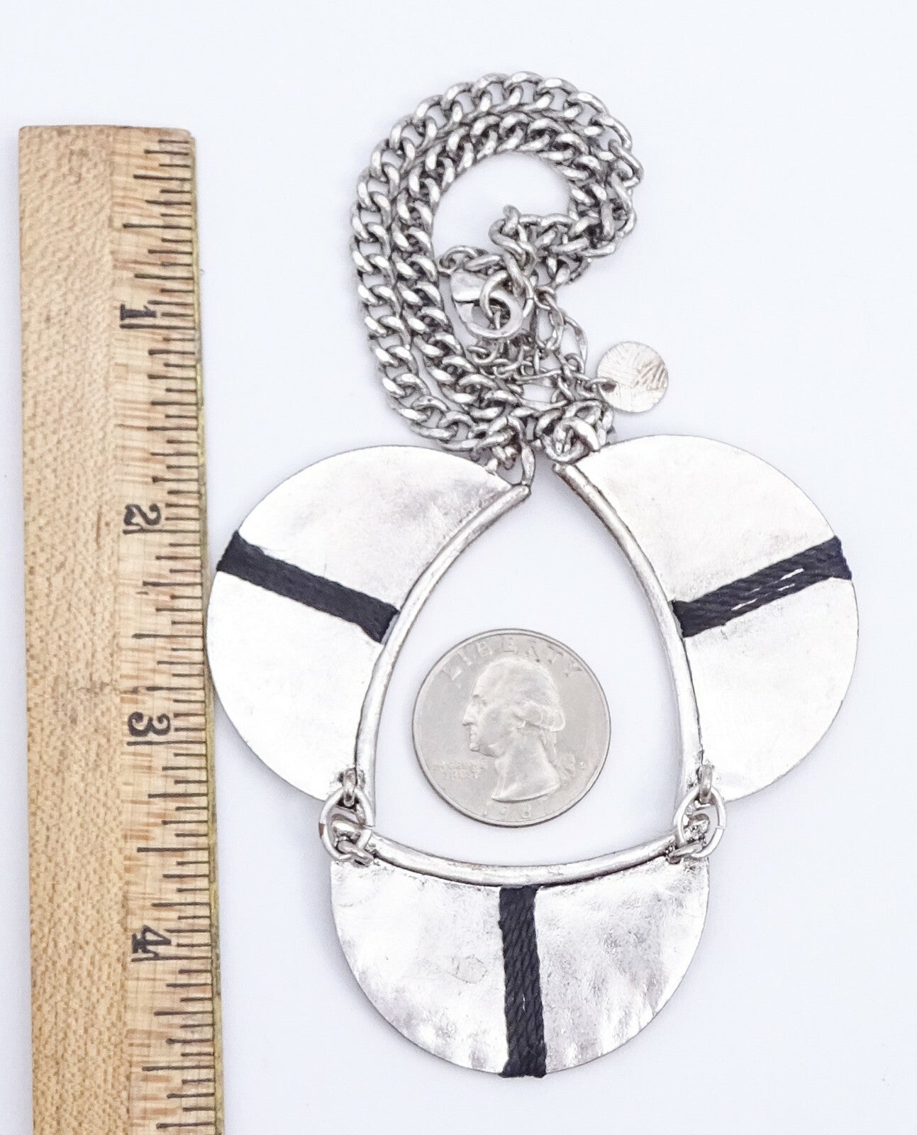 The Sak Necklace Silver tone 16" - 18 1/2" Signed Fashion Necklace