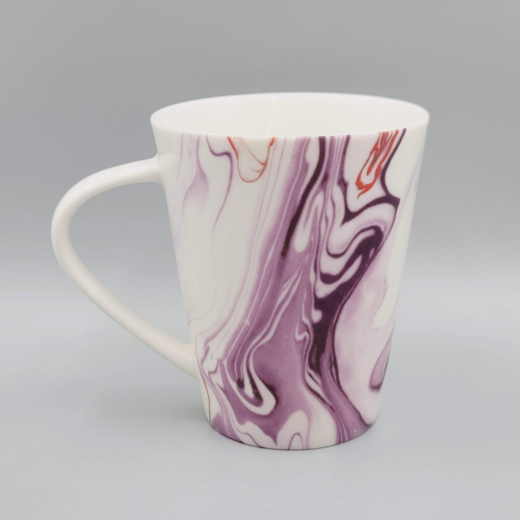 Starbucks Teavana 12 Oz Ceramic Mug Cup Purple Red Swirl 2015 - Excellent cond