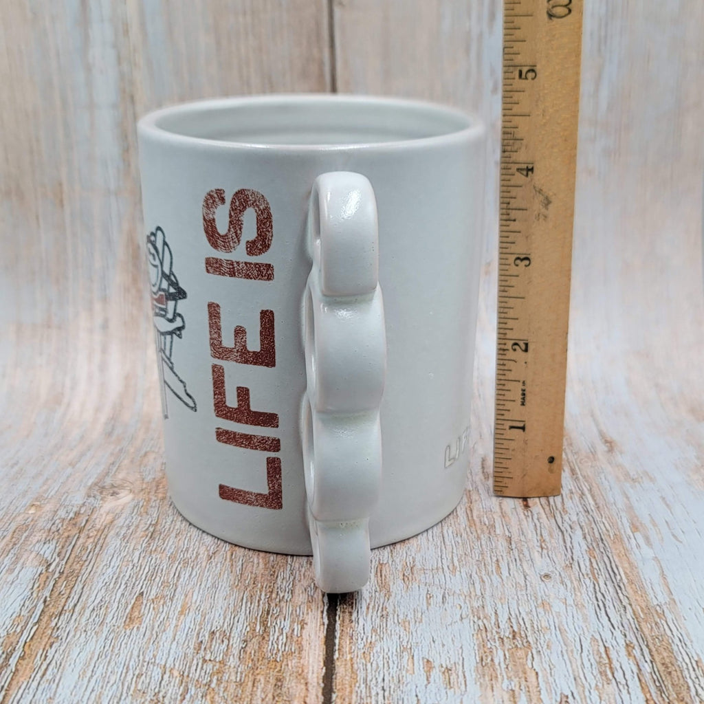 Hallmark Life Is Good Large Coffee Tea Mug Gray Large Ceramic