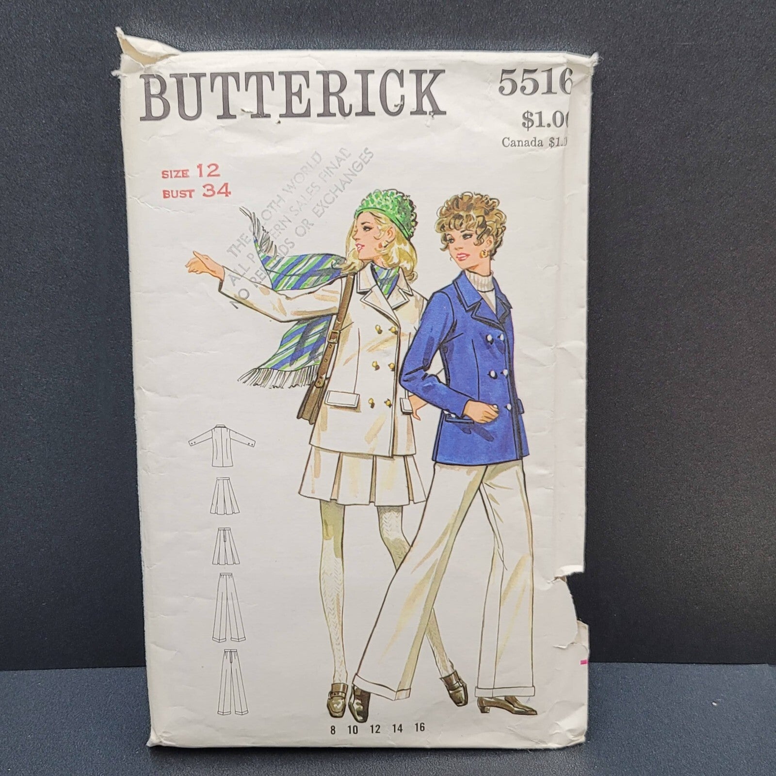 Vintage Sewing Patterns Womens Suits Tops Pajamas Robes Outfits