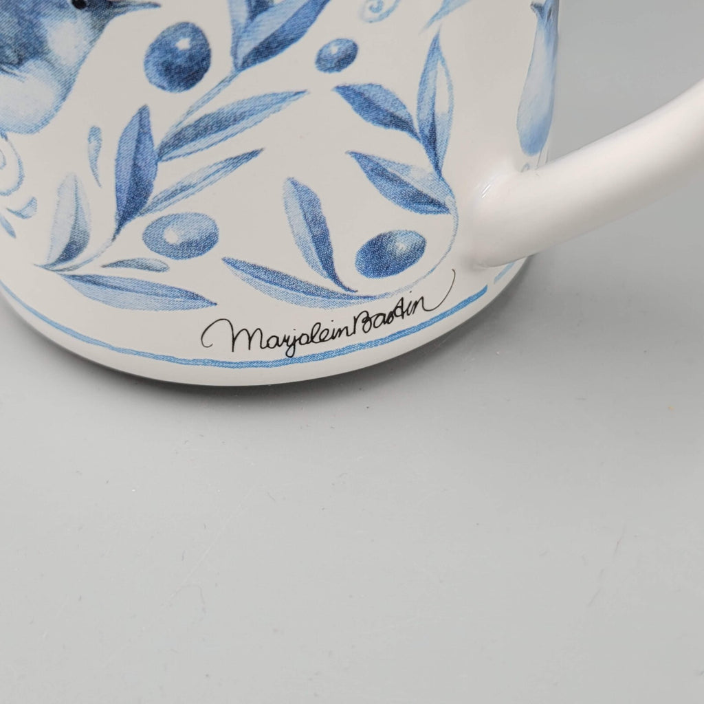 Vintage Marjolein Bastin Coffee Mug Blue Bird Tea Cup Hallmark