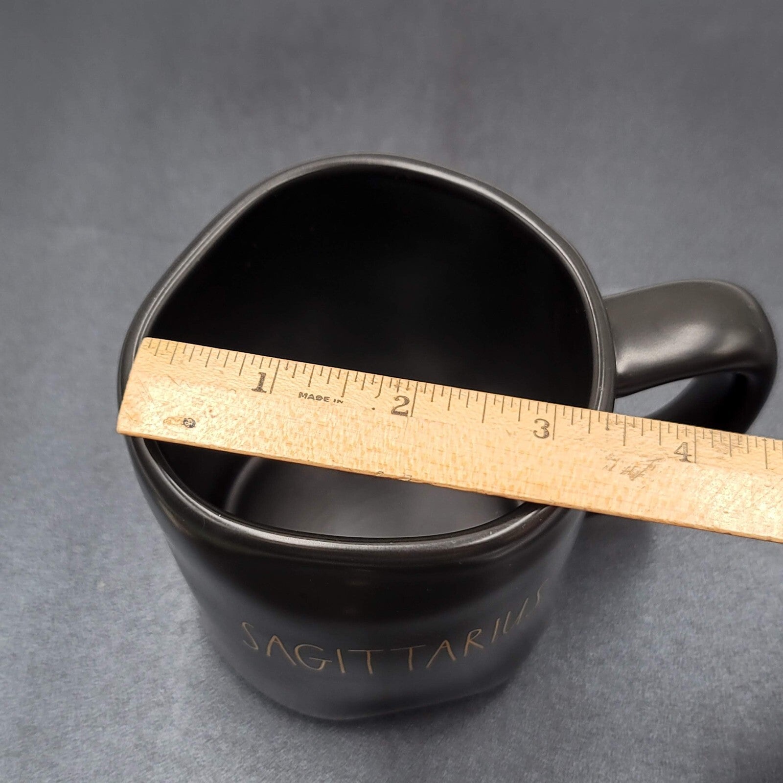 Rae Dunn Artisan Collection Sagittarius Astrology Coffee Mug Gold  Black