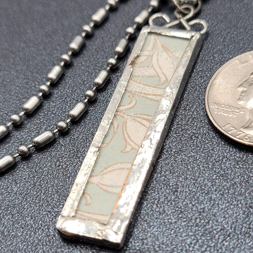Artisan BEE HAPPY BUMBLE BEE Pendant Necklace Silver tone Chain 22"