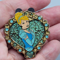 Disney Trading Pins 2013 Princess Cinderella Gold tone Heart Frame