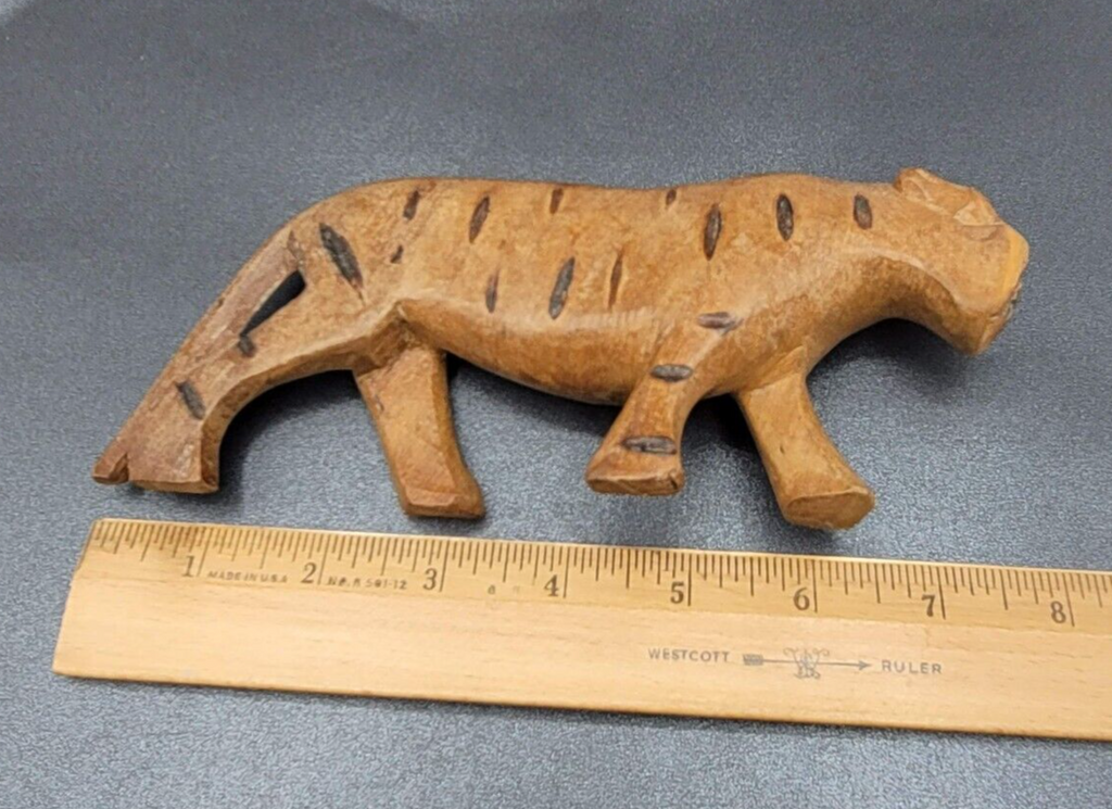 Hand Carved Wood Safari African Animal Cheetah 7.5"