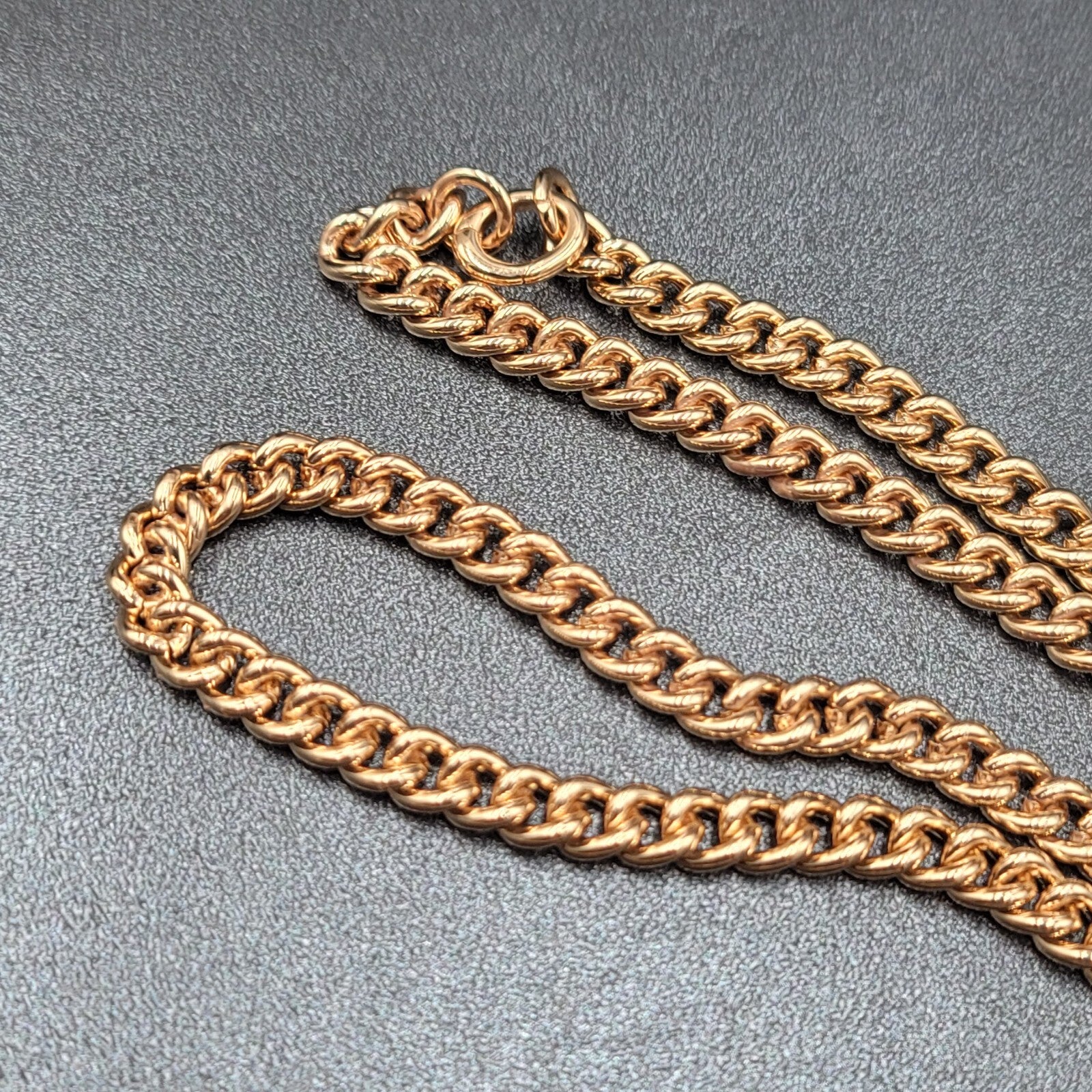 High Polish Gold Plated Cuban Curb Chain Necklace 6mm 17''