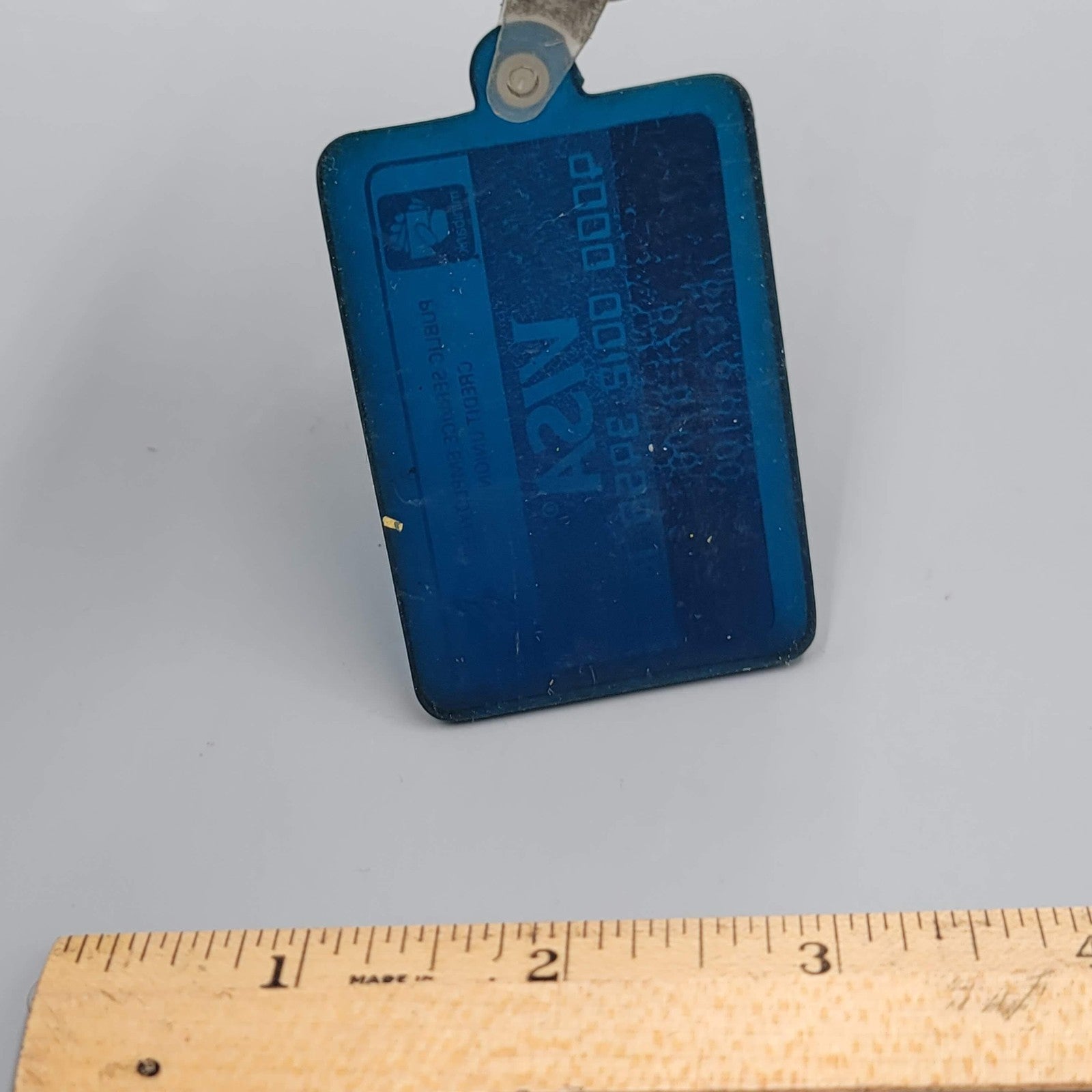 Vintage VISA Public Service Employees Credit Union Minibank Keychain Fob Promo