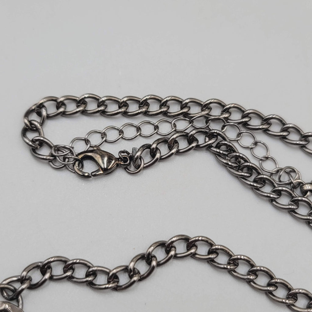 Tri Color Chain Necklace Black Rose Gold and Yellow Gold tone 20"