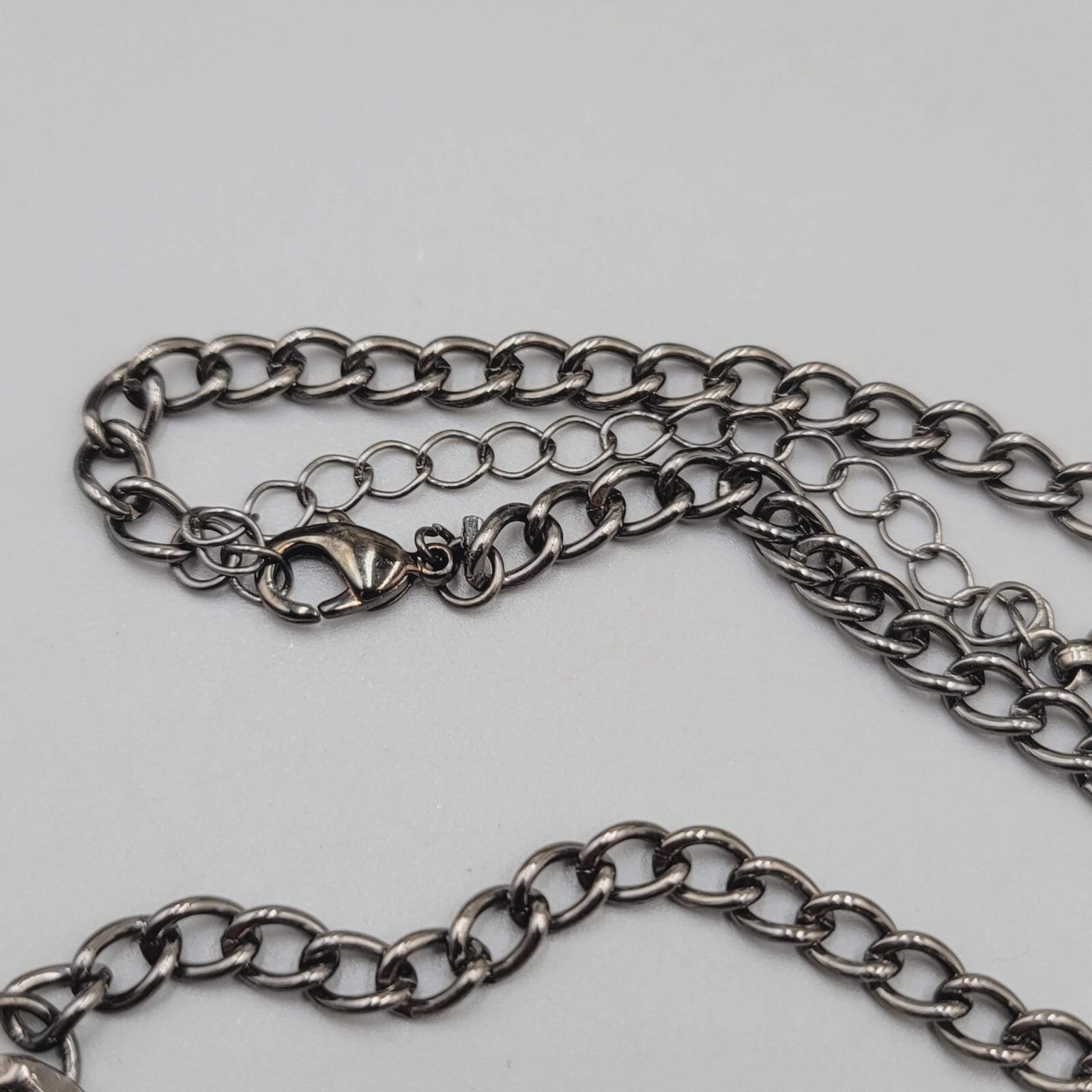 Tri Color Chain Necklace Black Rose Gold and Yellow Gold tone 20"