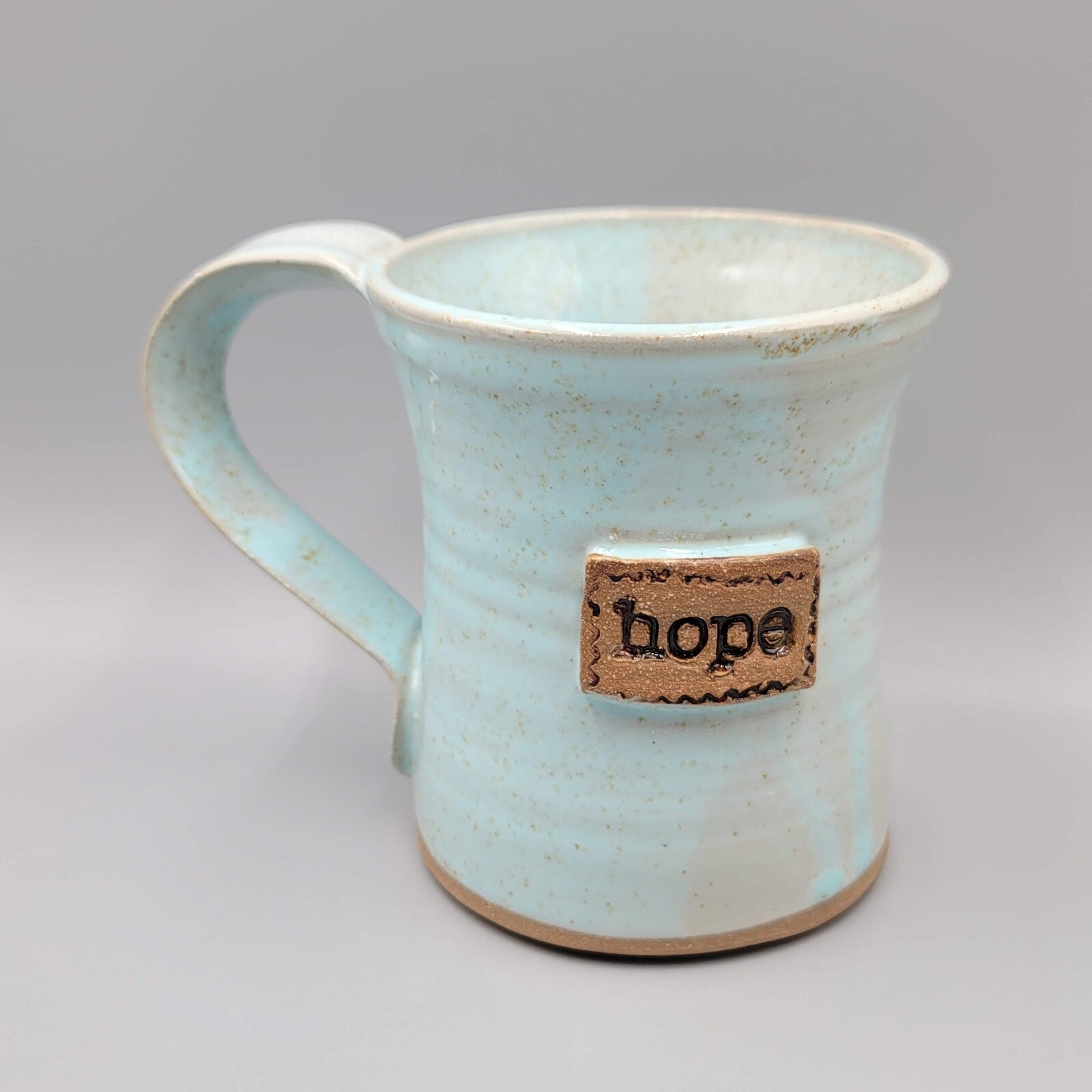 Hope Coffee Mug Blue Pottery Vessels of Hope House for Women Christy Chapman