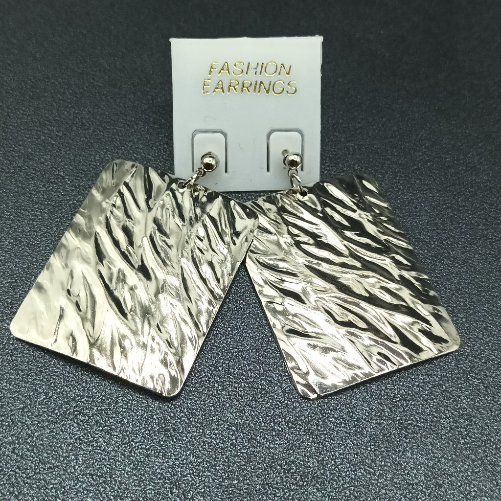3 Pairs Vintage Pierced Earrings 80s Silver tone Gold tone Dangles NOS