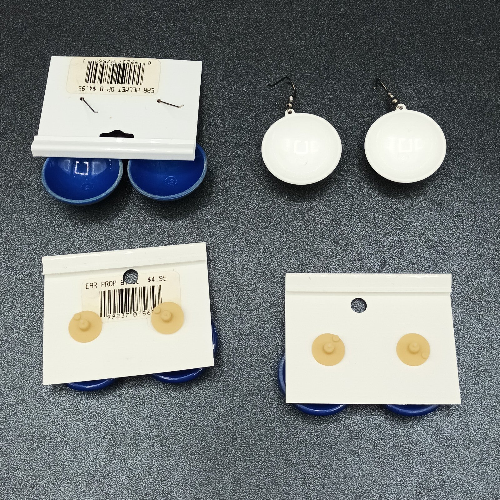 Lot of 4 Pairs Pierced Earrings Blue White US Air Force Academy Falcons Football